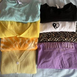 COPY - Summer top bundle! H and m, shein, etc. long and short sleeve tshirts!